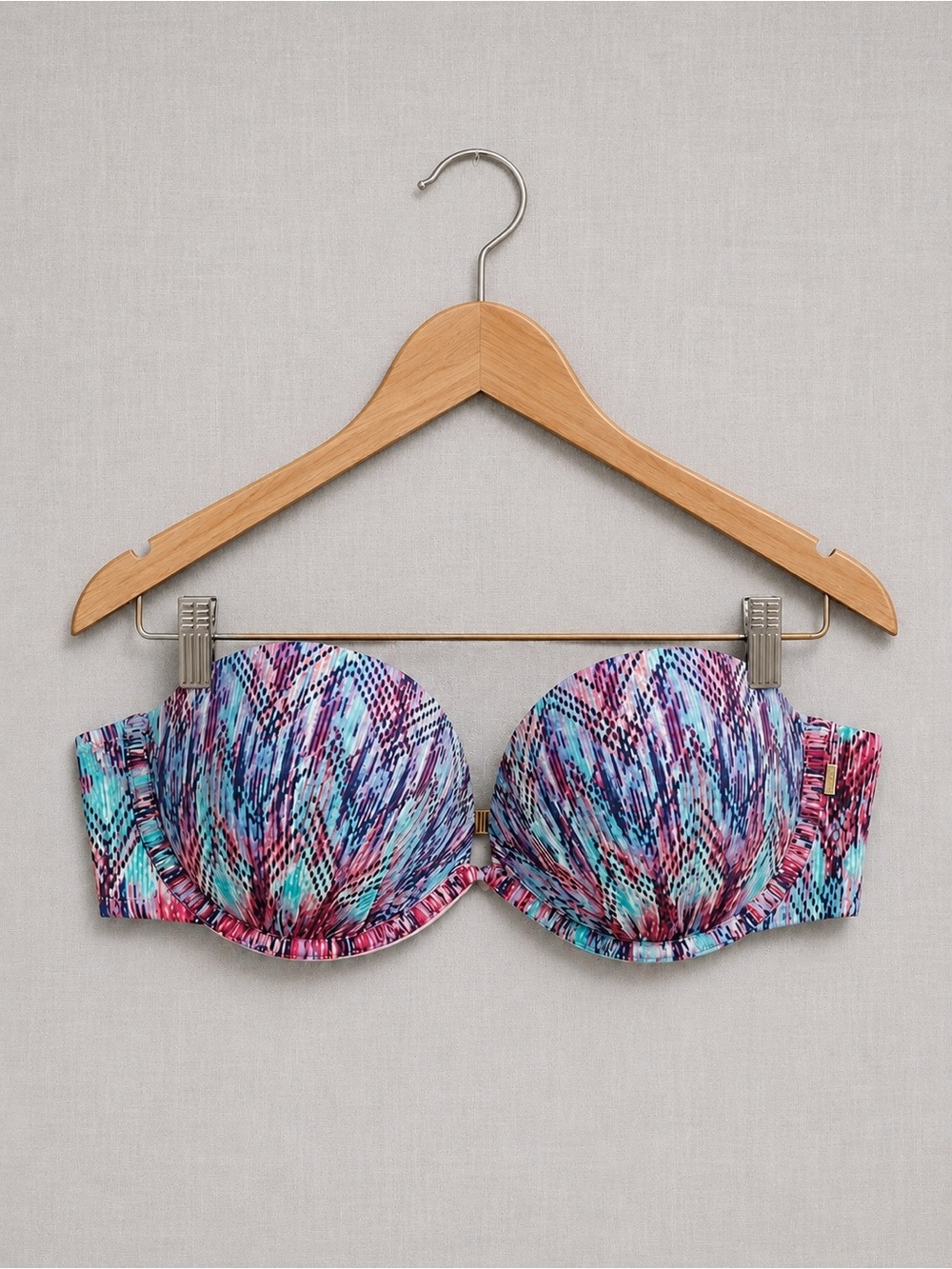 La Vie En Rose Aqua Colorful Striped Bra